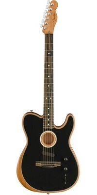 Americká elektrická gitara Acoustasonic Telecaster Fender taškou Deluxe Gig Bag, čierna