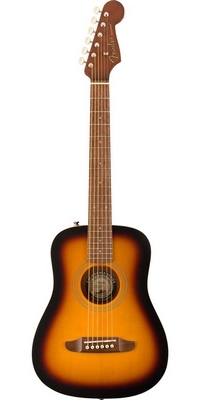  akustická Mini 
 gitara Fender Redondo taškou, hmatník vlašský orech, Sunburst