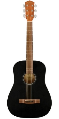 Fender FA-15 3/4 akustická gitara z oceľových strún gig bagom, čierna