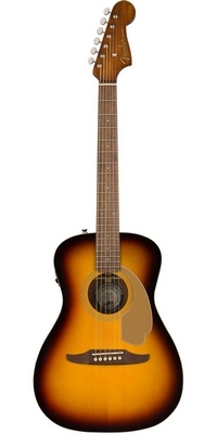 Akusticko-elektrická gitara Fender Malibu Player, hmatník vlašský orech, Sunburst