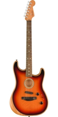 Americká gitara Stratocaster Acoustasonic Fender Gig Bag, 3-Color Sunburst