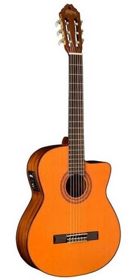 Washburn C5CE klasická akustická gitara Cutaway, Natural